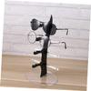 Zerodeko Acrylic Sunglasses Tree Stand Glass Display Holder Sunglass Organizer Case Eyeglasses Show Rack Retail Eyewear Showcase for Home Shop Black 4 Layers view 2