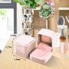 Parts Express 2 Pack Velvet Ring Boxes, Earring Pendant Jewelry Case, Ring Earrings Gift Boxes, Jewellry Display (Beige) view 2