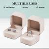 Parts Express 2 Pack Velvet Ring Boxes, Earring Pendant Jewelry Case, Ring Earrings Gift Boxes, Jewellry Display (Beige) view 3