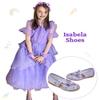 CCJRLM Mirabel Isabela Shoes for Girls Costume Cosplay Dress Up Embroidery Mary-Jane Ballet Shoes Purple view 2