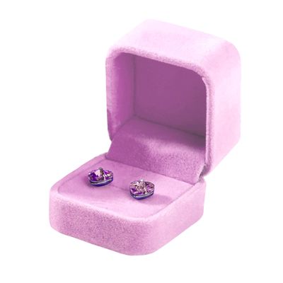 Parts Express 2 Pack Velvet Ring Boxes, Earring Pendant Jewelry Case, Ring Earrings Gift Boxes, Jewellry Display
