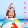 AosDero Kids Snorkeling Set with Flippers Panoramic Snorkel Mask Dry Top Snorkel Earplugs Gear Bag,Snorkeling Gear for Kids,Youth,Boys and Girls Age 5-12 view 2