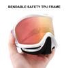 Juli Ski Goggle/Snow Snowboard Goggles for Men, Women & Youth - 100% UV Protection Anti-Fog Dual Lens(White Frame+13% VLT Orange Len) view 4
