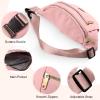 3 Pcs Waterproof Fanny Packs for Women and Men Waist Pack with Adjustable Strap Waist Pouch for Sports Running Exercise Walking Travel (Black, Blue, Pink) view 4