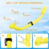 AosDero Kids Snorkeling Set with Flippers Panoramic Snorkel Mask Dry Top Snorkel Earplugs Gear Bag,Snorkeling Gear for Kids,Youth,Boys and Girls Age 5-12 view 4