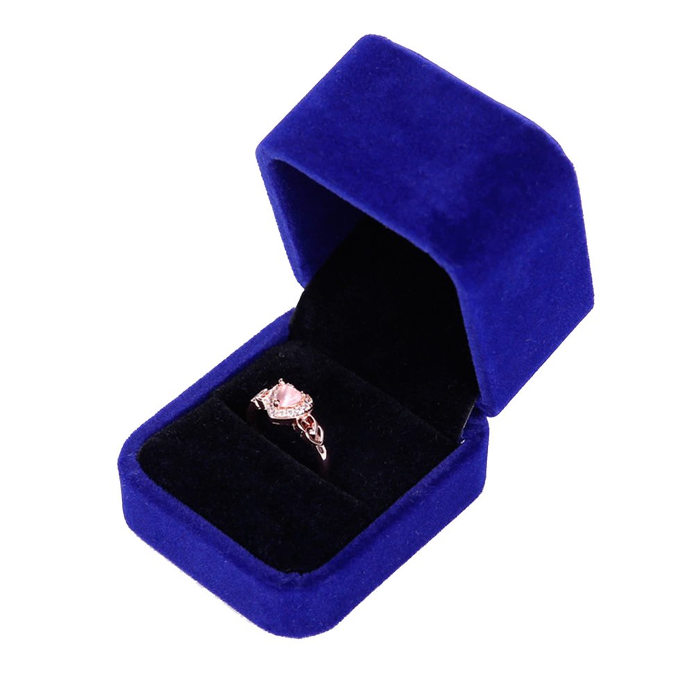 Parts Express 2 Pack Velvet Ring Boxes, Earring Pendant Jewelry Case, Ring Earrings Gift Boxes, Jewellry Display