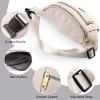 3 Pcs Waterproof Fanny Packs for Women and Men Waist Pack with Adjustable Strap Waist Pouch for Sports Running Exercise Walking Travel (Black, Gray, White) view 3