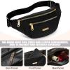3 Pcs Waterproof Fanny Packs for Women and Men Waist Pack with Adjustable Strap Waist Pouch for Sports Running Exercise Walking Travel (Black, Gray, White) view 4