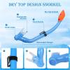 AosDero Kids Snorkeling Set with Flippers Panoramic Snorkel Mask Dry Top Snorkel Earplugs Gear Bag,Snorkeling Gear for Kids,Youth,Boys and Girls Age 5-12 view 4