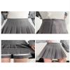 Bestgift Women's Skirt Summer jk Skirt Large Size Plaid Pleated Skirt Student high Waist a-line Short Skirt Dark Grey L view 4