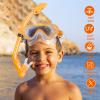AosDero Kids Snorkeling Set with Flippers Panoramic Snorkel Mask Dry Top Snorkel Earplugs Gear Bag,Snorkeling Gear for Kids,Youth,Boys and Girls Age 5-12 view 2