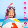 AosDero Kids Snorkeling Set with Flippers Panoramic Snorkel Mask Dry Top Snorkel Earplugs Gear Bag,Snorkeling Gear for Kids,Youth,Boys and Girls Age 5-12 view 2