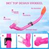 AosDero Kids Snorkeling Set with Flippers Panoramic Snorkel Mask Dry Top Snorkel Earplugs Gear Bag,Snorkeling Gear for Kids,Youth,Boys and Girls Age 5-12 view 4