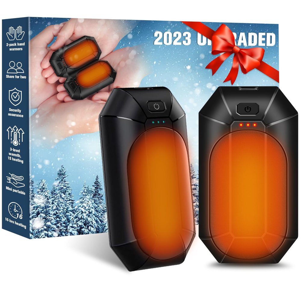 AI Hand Warmers Rechargeable 2 Pack, Portable Electric Rechargeable Hand Warmer, 20Hrs Long Heating Electric Hand Warmer, Gifts for Women, Men, Raynauds, Pain ReliefCamping,Golf,Outdoors,Indoor