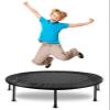 40"/48" Foldable Mini Trampoline for Kids & Adults, Fitness Rebounder with 5-Level Adjustable Foam Handle, Max Load 450 lbs, Indoor/Outdoor Exercise Trampoline for Home Workouts (Black 2) view 1