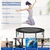 40"/48" Foldable Mini Trampoline for Kids & Adults, Fitness Rebounder with 5-Level Adjustable Foam Handle, Max Load 450 lbs, Indoor/Outdoor Exercise Trampoline for Home Workouts (Black 2) view 2