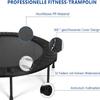 40"/48" Foldable Mini Trampoline for Kids & Adults, Fitness Rebounder with 5-Level Adjustable Foam Handle, Max Load 450 lbs, Indoor/Outdoor Exercise Trampoline for Home Workouts (Black 2) view 3