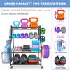 NBTORCH Dumbbell Rack - Weight Rack for Dumbbells, Home Gym Storage Rack for Yoga Mat, Dumbbells and Kettlebells, All in One Workout Equipment Storage with Caster Wheels (Hold Up to 450 Lbs) view 3