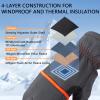 BASSDASH WinteFlex Insulated Ice Fishing Mittens Cold Weather Fingerless Gloves Water Resistant for Men Women Hunting view 3