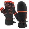 BASSDASH WinteFlex Insulated Ice Fishing Mittens Cold Weather Fingerless Gloves Water Resistant for Men Women Hunting view 1