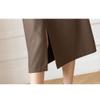 Bestgift Women's Autumn Retro mid-Length high Waist a-line Skirt Black L view 4