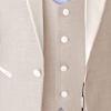 Men's 1 Button Business Suits Slim Fit Single Breasted Vest 3 Piece Blazers Wedding Banquet Jacket Vest & Pants (White,Large) view 3
