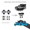 Mountain Bike Pedals - Dual Function Flat and Clipless Pedal - Bicycle Pedals with Reflectors Clipless Compatible, Platform Pedals for BMX Spin Exercise Peloton Trekking Bike (Blue) view 3