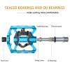Mountain Bike Pedals - Dual Function Flat and Clipless Pedal - Bicycle Pedals with Reflectors Clipless Compatible, Platform Pedals for BMX Spin Exercise Peloton Trekking Bike (Blue) view 4