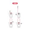 ABUS Combiflex Cable Lock - Lock for securing skis, Helmet, pram and Luggage - Trip 65-65 cm Long - 3 mm Thick - with Number Code - Blue view 2