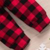 Infant Boys Girls Christmas Long Sleeve Jumpsuit Tops Plaid Pants Hat Newborn Outfits 3PCS Outfits (Yellow, 0-3 Months) view 4