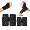 ADLIKES Knee and Elbow Pads Protective Gear Set (6pc) for Cycling Running Volleyball Crashproof Antislip for Women Men Adults Black S view 1