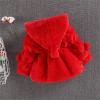Toddler Baby Girls Winter Jacket Warm Thick Cotton Long Sleeve Fleece Hooded Bag Clothes Coat 5t Girls (Red, 2-3 Years) view 2