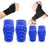 ADLIKES Knee and Elbow Pads Protective Gear Set (6pc) for Cycling Running Volleyball Crashproof Antislip for Women Men Adults Sapphire S view 1