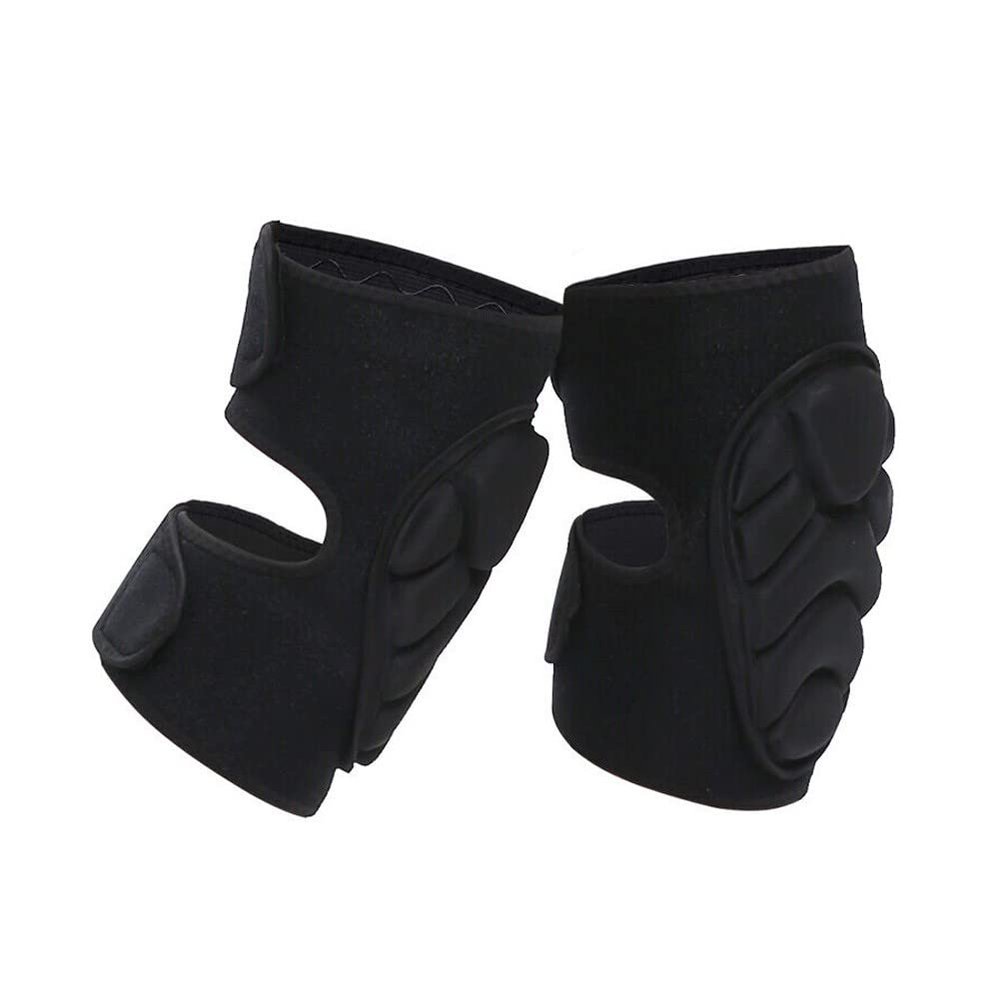 ADLIKES Knee Pads Protective Gear Set (2pc) for Cycling Running Volleyball Crashproof Antislip for Women Men Adults Black S
