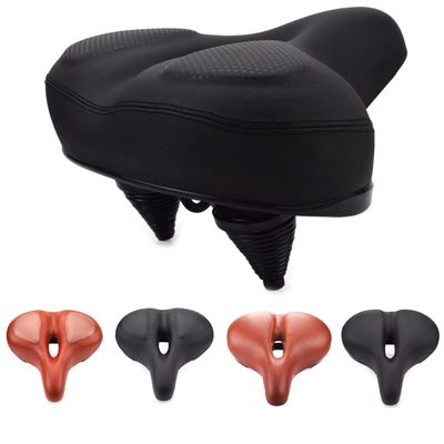Bike Seat, Extra Comfort Wide Bike Seat Ergonomic Design Waterproof Memory Foam Bike Seat,Breathable Bike Saddle Accessories for Outdoor Mountain Road Bikes,Black,A