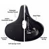 Bike Seat, Extra Comfort Wide Bike Seat Ergonomic Design Waterproof Memory Foam Bike Seat,Breathable Bike Saddle Accessories for Outdoor Mountain Road Bikes,Brown,B view 2