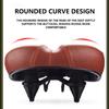 Bike Seat, Extra Comfort Wide Bike Seat Ergonomic Design Waterproof Memory Foam Bike Seat,Breathable Bike Saddle Accessories for Outdoor Mountain Road Bikes,Brown,B view 4
