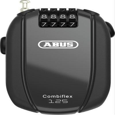 ABUS Combiflex Cable Lock - Lock for securing skis, Helmet, pram and Luggage - Trip 125-125 cm Long - 3 mm Thick - with Number Code - Black
