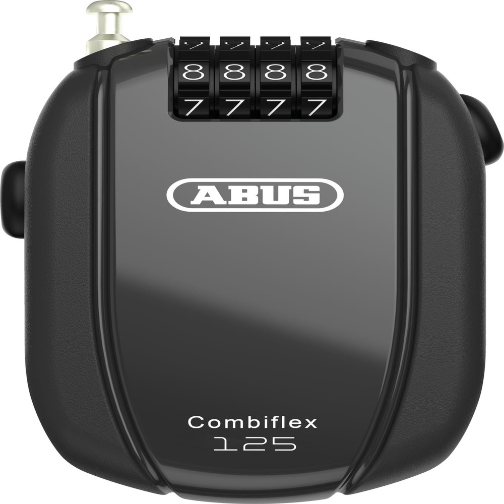 ABUS Combiflex Cable Lock - Lock for securing skis, Helmet, pram and Luggage - Trip 125-125 cm Long - 3 mm Thick - with Number Code - Black