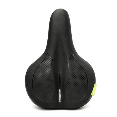 Comfortable Bike Seat,Waterproof High-Elastic Cushion Soft Bike Saddle with Warning Tail Light,Ergonomic Ventilation Design Bike Seat,for Mountain Road Bikes,Black,One Size