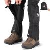 Gaiters for Women and Men Waterproof and Breathable, Adjustable Lightweight Gaiters for Hunting, Mountaineering, Snow Boots (Black) view 1