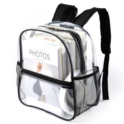 Keepcross Stadium Approved Clear Backpack 12x6x12 with Reinforced Straps Waterproof Small Clear Bag for Stadium Events, Sports, Festival, Concert
