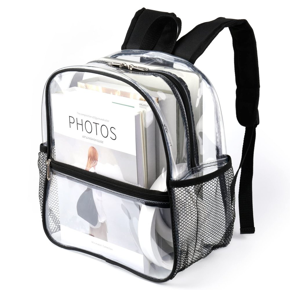 Keepcross Stadium Approved Clear Backpack 12x6x12 with Reinforced Straps  Waterproof Small Clear Bag for Stadium Events, Sports, Festival, Concert