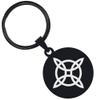 Dacai Black Tone Laser Engraved Amulet Talisman Witch Knot Witchcraft Symbol Stainless Steel Keychain Key Ring Well Polished view 1