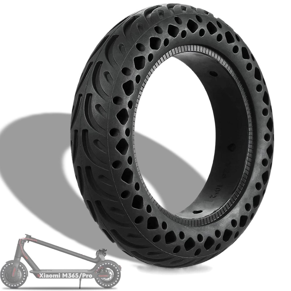 Felixstory 10 Inches Solid Honeycomb Tire 10x2.125/2.0 for Xiaomi M365/Pro Gotrax G4 Hiboy S2 Pro Ninebot F40 Electric Scooter, Rubber Plosion-Proof Tyre non-slip non-pneumatic Tire Replacement Wheel