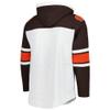 47 Men's Cleveland Browns Heather Gray Gridiron Lace-Up Pullover Hoodie view 3