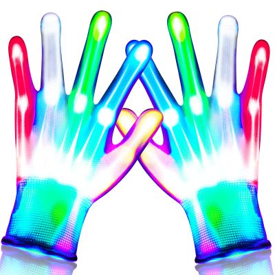 Viposoon Toys for 3 4 5 6 7 Year Old Boys Girls, LED Light Up Gloves for Kids Gifts for 4 5 6 7 8 Year Old Boy Girl Halloween Cosplay Costumes Birthday Gifts for Kids Christmas Stocking Stuffers