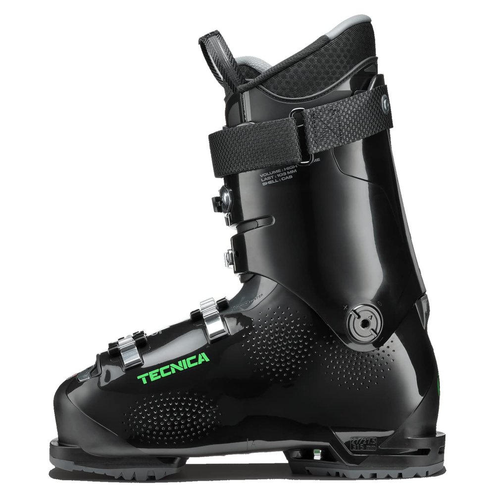 Tecnica Men's Mach Sport HV 80 GW 80-Flex Warm Functional Comfortable Alpine All Mountain Ski Boots, Black, 7.5