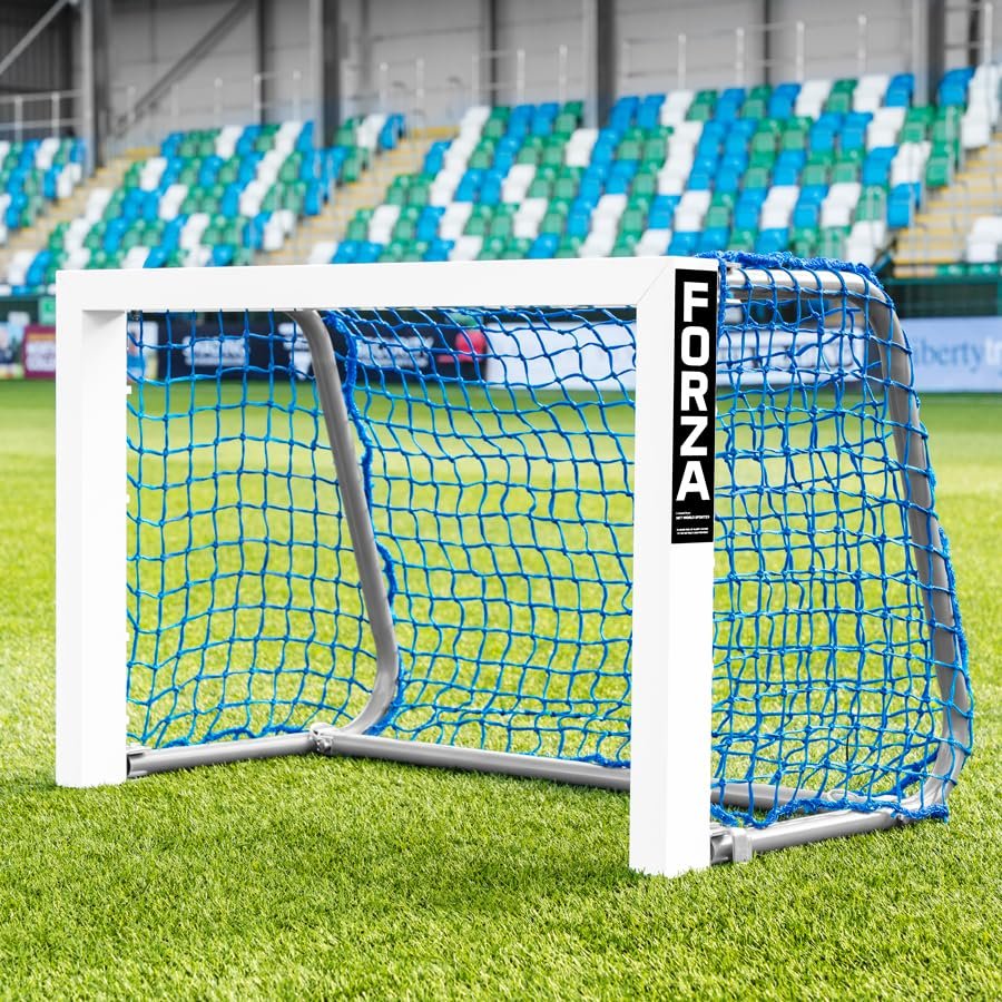 FORZA Mini Field Hockey Goals [Black Or Blue Net] - Weatherproof Field Hockey Target Goal (3ft x 2ft (35in x 24in), Blue Net)