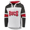47 Men's Tampa Bay Buccaneers Heather Gray Gridiron Lace-Up Pullover Hoodie view 2